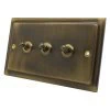 Victorian Antique Brass Toggle (Dolly) Switch - 3
