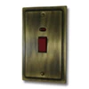 Double Plate - Used for shower and cooker circuits. Switches both live and neutral poles