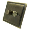 Victorian Antique Brass Create Your Own Switch Combinations - 1