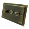 Victorian Antique Brass Create Your Own Switch Combinations - 3