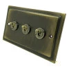 Victorian Antique Brass Create Your Own Switch Combinations - 2