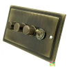 Victorian Antique Brass Create Your Own Switch Combinations - 5