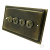 Victorian Antique Brass Create Your Own Switch Combinations - 2