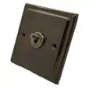 1 Gang 2 Way Toggle Light Switch - Antique Brass Toggle Switch