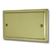 Victorian Polished Brass Blank Plate - 1
