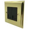 Victorian Polished Brass Telephone Extension Socket - 1