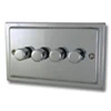 Victorian Polished Chrome LED Dimmer and Push Light Switch Combination - 2