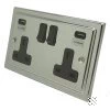 More information on the Victorian Polished Chrome Victorian Plug Socket with USB Charging