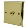 1 Gang 20 Amp 2 Way Toggle (Dolly) Light Switch Victorian Premier Plus Polished Brass (Cast) Toggle (Dolly) Switch