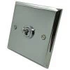 1 Gang 20 Amp 2 Way Toggle (Dolly) Light Switch Victorian Premier Plus Polished Chrome (Cast) Toggle (Dolly) Switch