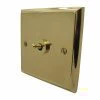 1 Gang 20 Amp 2 Way Toggle (Dolly) Light Switch Victorian Premier Polished Brass Toggle (Dolly) Switch