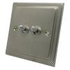 Victorian Satin Nickel Toggle (Dolly) Switch - 1