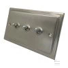 Victorian Satin Nickel Toggle (Dolly) Switch - 2