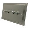 Victorian Satin Nickel Toggle (Dolly) Switch - 3