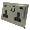 More information on the Victorian Satin Nickel Victorian Plug Socket with USB Charging