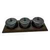 3 Old Bronze Dome Switches on Horizontal Wooden Pattress