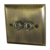 2 Gang Blank Switch Plate (No Switches or Dimmers) - Please select your combination of 2 switches or dimmers from the items below.