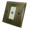 Retrofit Time Lag Switch - Illuminated : White Trim Vogue Antique Brass Time Lag Staircase Switch