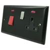 More information on the Vogue Matt Black with Chrome Black Cooker Control (45 Amp Double Pole Switch and 13 Amp Socket)