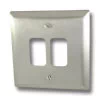 Vogue Grid Satin Stainless Grid Plates - 1