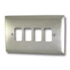 Vogue Grid Satin Stainless Grid Plates - 2