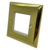 Single 2 Module Plate - the Single Module Plate will accept up to 2 Modules Vogue Polished Brass Modular Plate