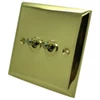 Vogue Polished Brass Toggle (Dolly) Switch - 1