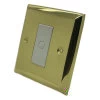 Retrofit Time Lag Switch - Non Illuminated : White Trim Vogue Polished Brass Time Lag Staircase Switch