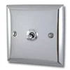 1 Gang 2 Way Toggle Light Switch Vogue Polished Chrome Toggle (Dolly) Switch