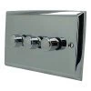 Vogue Polished Chrome LED Dimmer and Push Light Switch Combination - 1