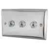 3 Gang Blank Switch Plate (No Switches or Dimmers) - Please select your combination of 3 switches or dimmers from the items below.