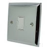 Fused outlet not switched : White Trim Vogue Polished Chrome Unswitched Fused Spur
