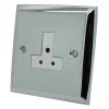 Vogue Polished Chrome Round Pin Unswitched Socket (For Lighting) - 1