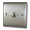 1 Gang 2 Way Toggle Light Switch Vogue Satin Stainless Toggle (Dolly) Switch