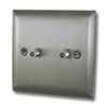 Vogue Satin Stainless Satellite Socket (F Connector) - 1