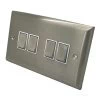 Vogue Satin Stainless Light Switch - 3