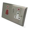 Vogue Satin Stainless Cooker Control (45 Amp Double Pole Switch and 13 Amp Socket) - 1