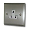 Vogue Satin Stainless Round Pin Unswitched Socket (For Lighting) - 1
