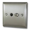 Vogue Satin Stainless TV and SKY Socket - 1
