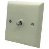 1 Gang Intermediate Dolly Switch - Chrome Toggle Vogue White Intermediate Toggle (Dolly) Switch
