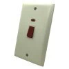 Vogue White Cooker (45 Amp Double Pole) Switch - 1