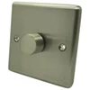 1 Gang 100W 2 Way LED (Trailing Edge) Dimmer (Min Load 1W, Max Load 100W) Warwick Brushed Steel LED Dimmer