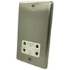 Dual voltage socket used for electric toothbrushes, shavers etc : White Trim Warwick Brushed Steel Shaver Socket