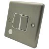 Warwick Brushed Steel Switched Fused Spur - 1