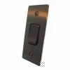 1 Gang Intermediate Light Switch : Bronze | Black Trim Slim Intermediate Switches - Architrave Intermediate Light Switches