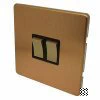 Screwless Brushed Copper Light Switch - 1