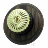 Fluted Polished Brass - Dome Switch Only with No Pattress