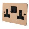 Flat Classic Polished Copper Flex Outlet Plate - 1