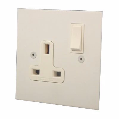 Elite Square Paintable Round Pin Unswitched Socket (For Lighting)