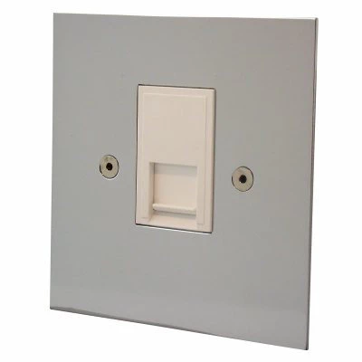 Ultra Square Polished Stainless TV Socket